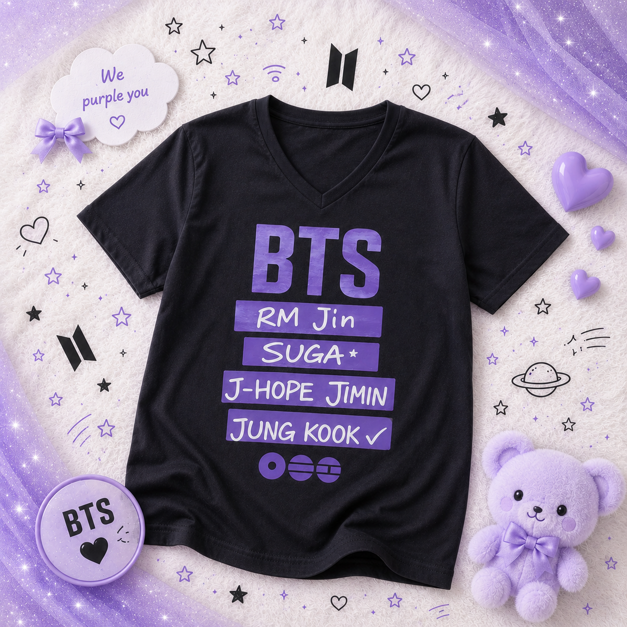 Camiseta Black & Purple Arirang