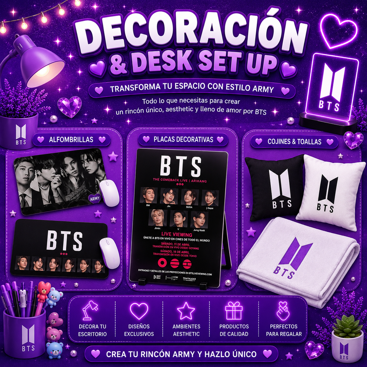 Decoración & Desk Set Up 💜
