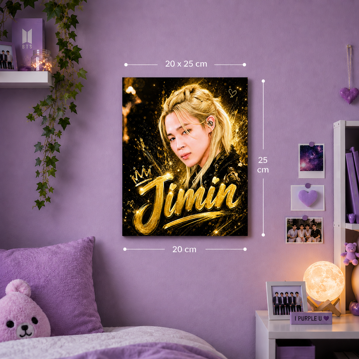 Placa decorativa BTS personalizada