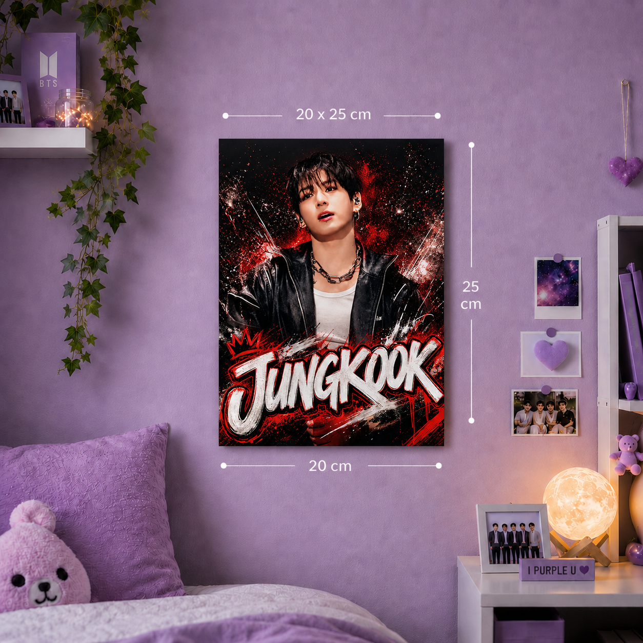 Placa decorativa BTS personalizada
