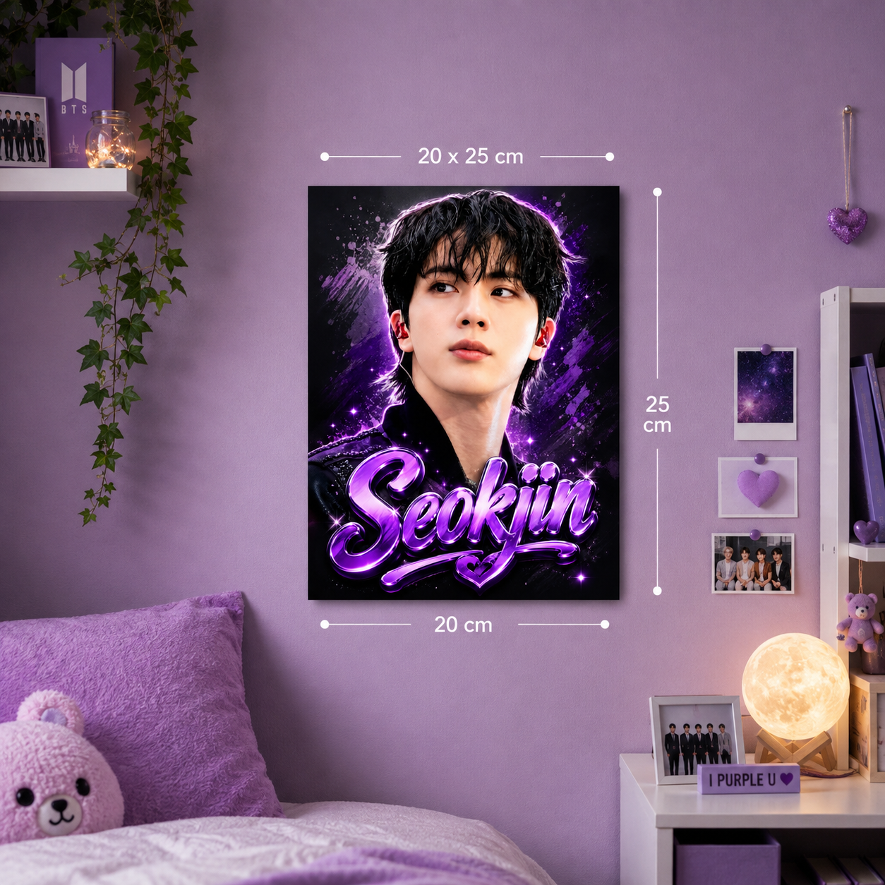 Placa decorativa BTS personalizada