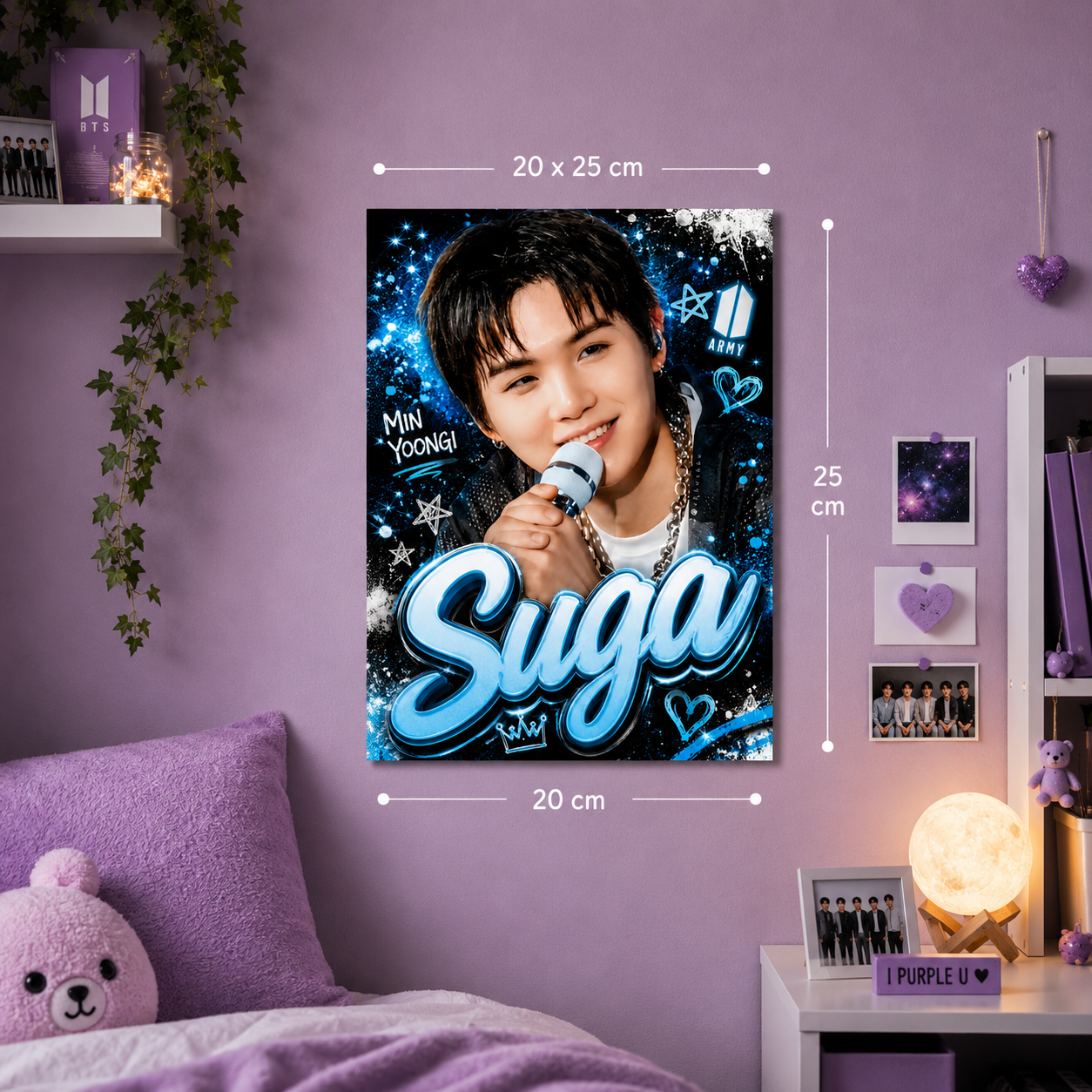 Placa decorativa BTS personalizada