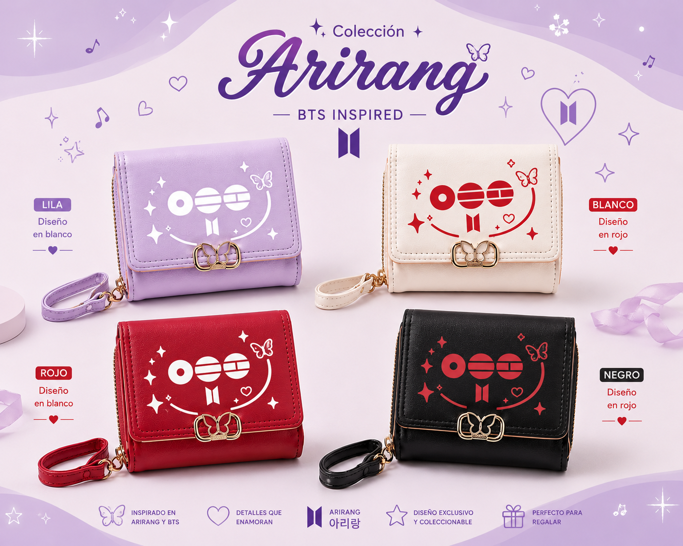 Monedero Arirang BTS Inspired 💜