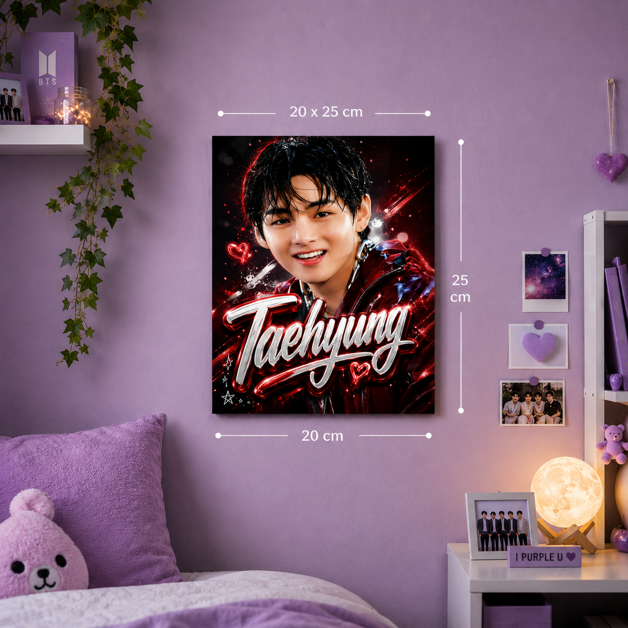 Placa decorativa BTS personalizada