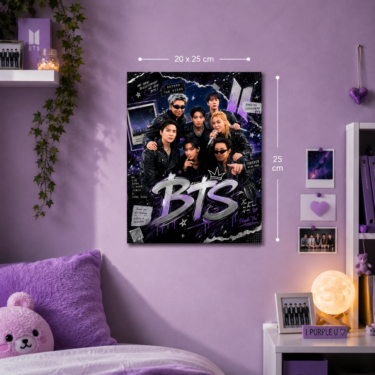 Placa decorativa BTS personalizada